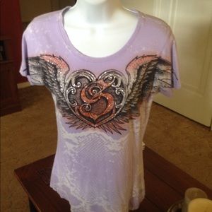 Sinful Distressed Bling Tee