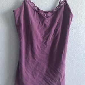George Purple Lace Neck Tank