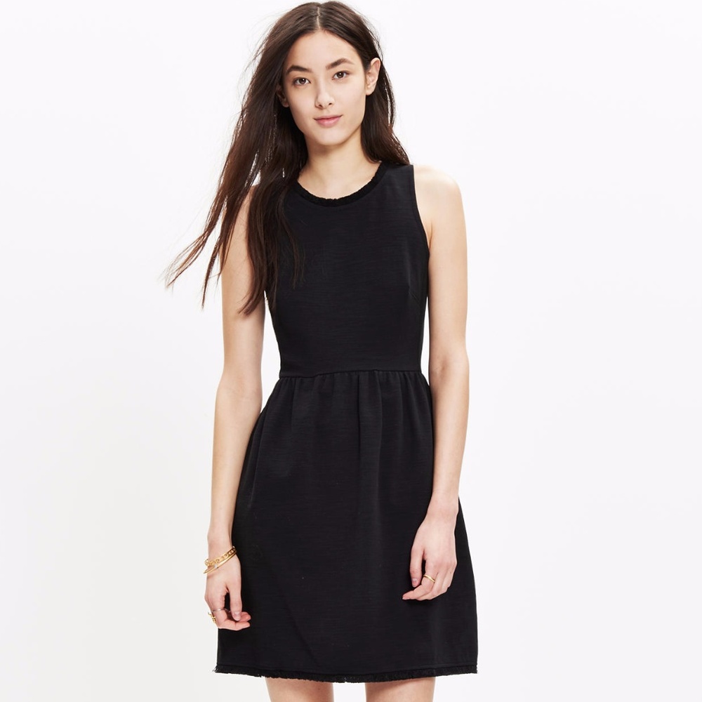 Frayed Edge Madewell Black Tank Afternoon Dress