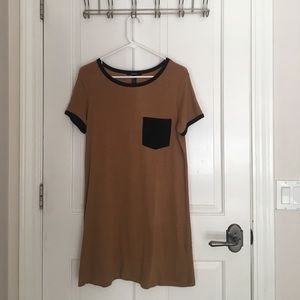rusty color tee shirt dress