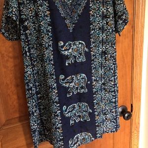 elephant tribal print tunic