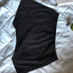 Faux Suede Skort
