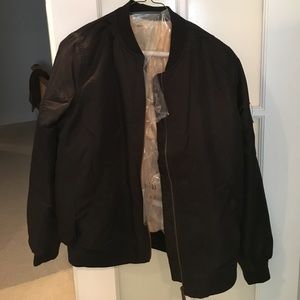 Fleece lined bomber jacket