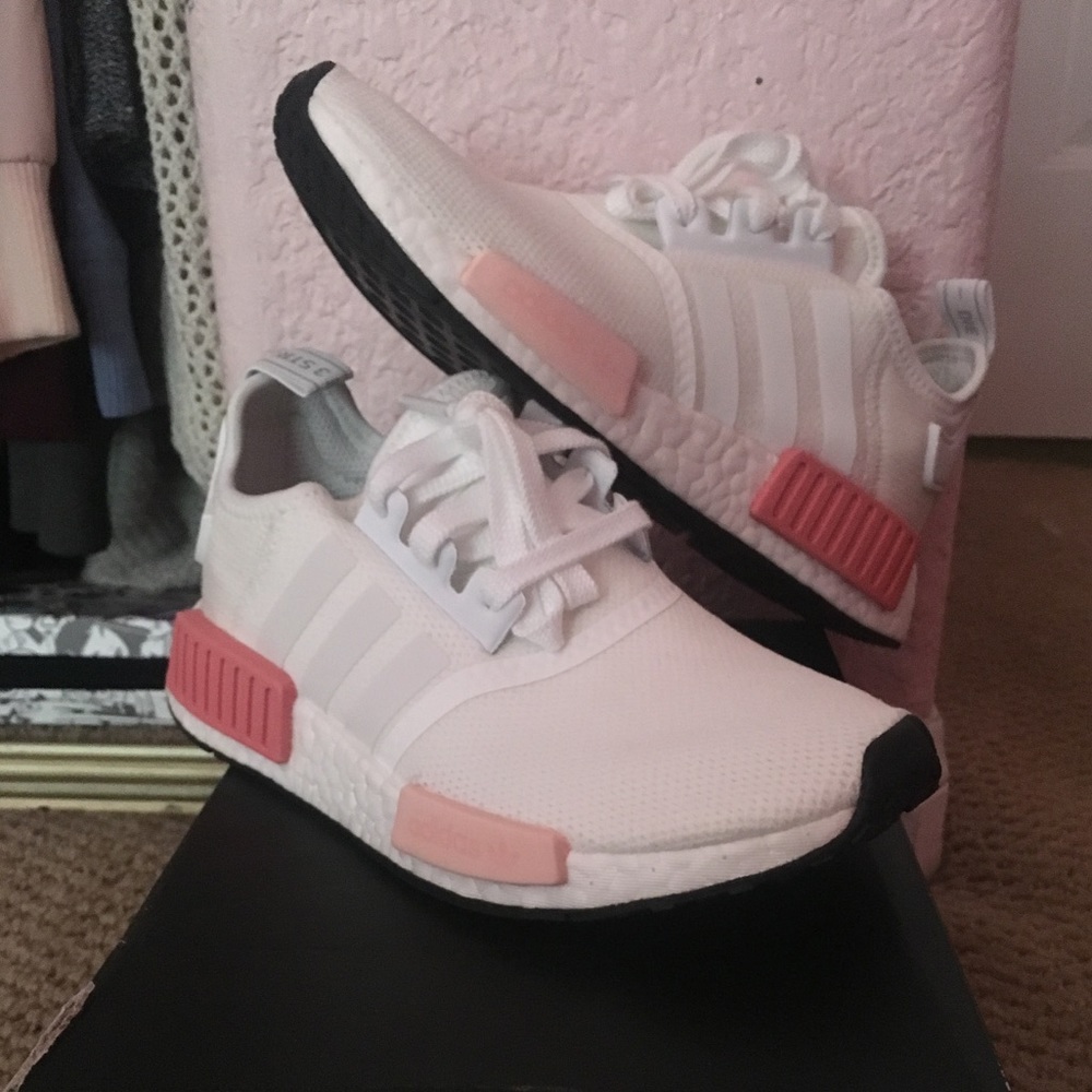Adidas NMD R1 white icey pink women's size 6