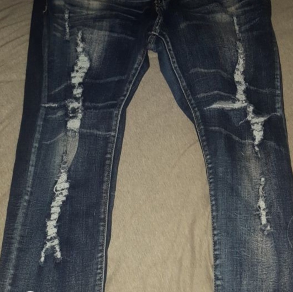 Distressed jeans