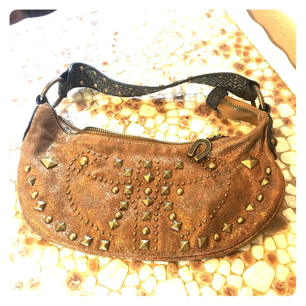 *RARE* Betsey Johnson Bronze and Leather Purse