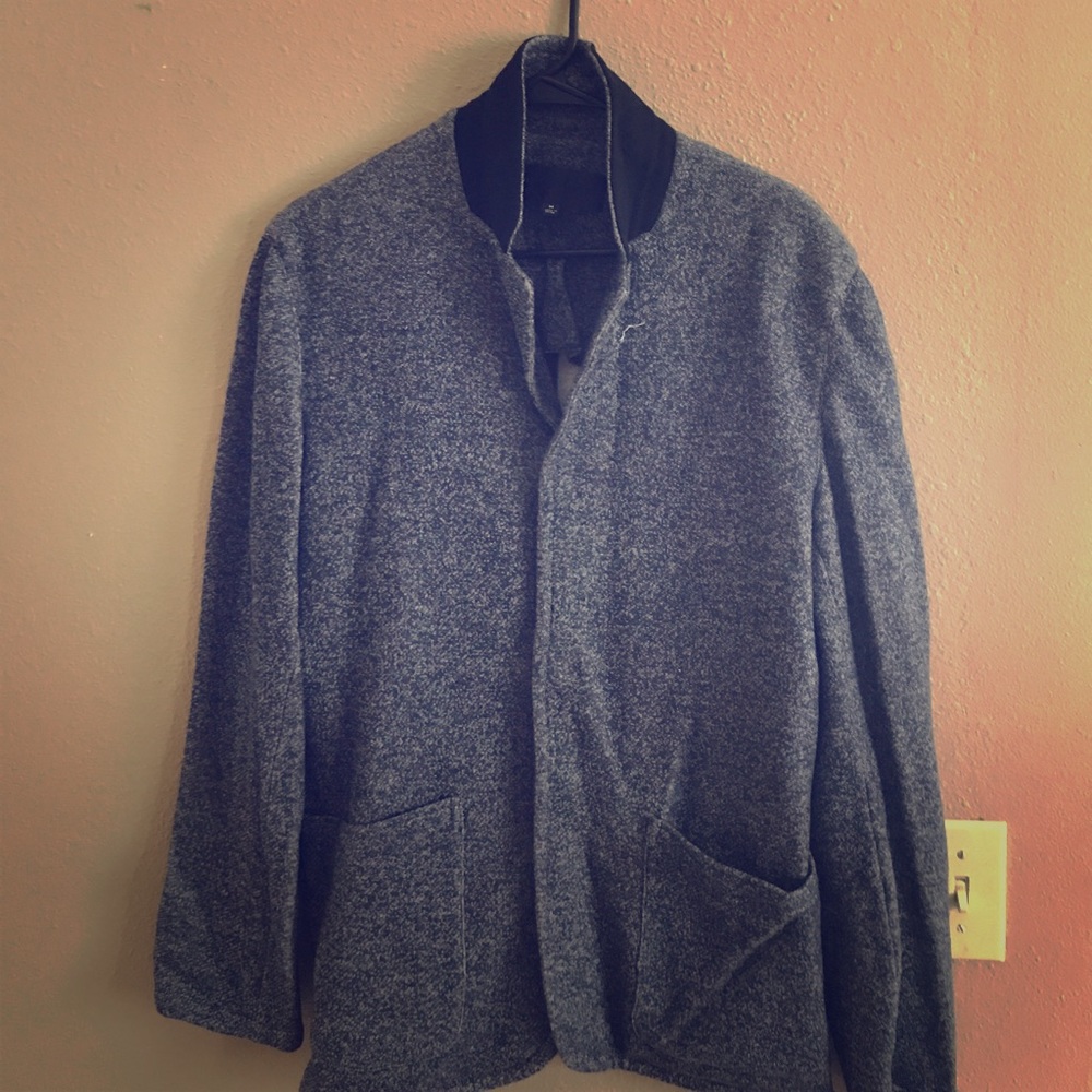 Blue sweatshirt blazer