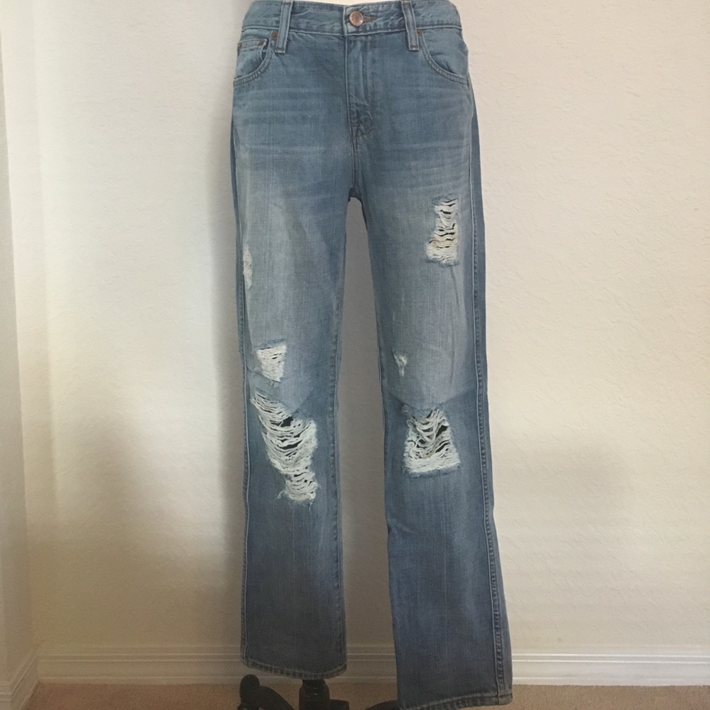J.Crew distressed boyfriend jeans