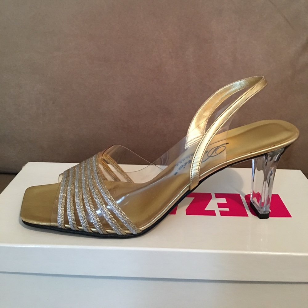 Elegant silver & gold heels