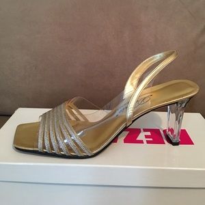 Elegant silver & gold heels