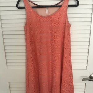 Target medium coral lace dress