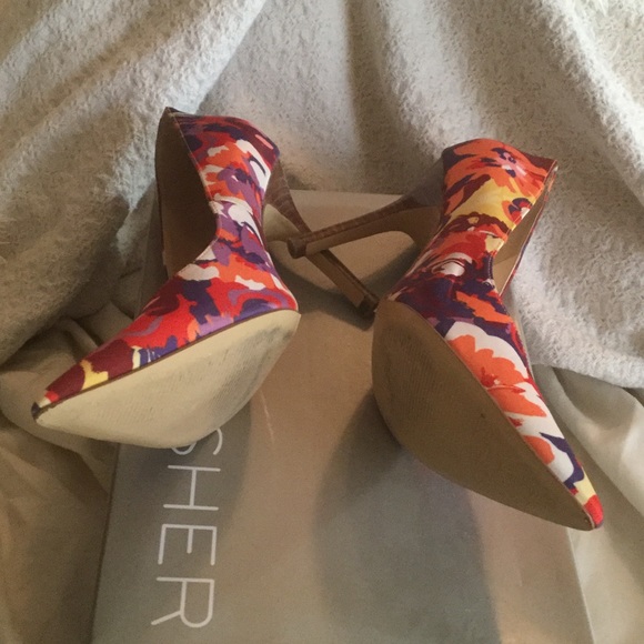 Marc Fisher - orange multi fabric - Heels - Picture 3 of 3