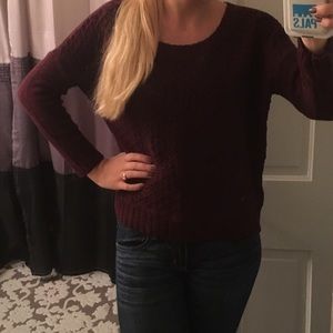 American Eagle Outfitters Dark Maroon Sweater