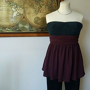 Maeve from Anthropologie strapless top