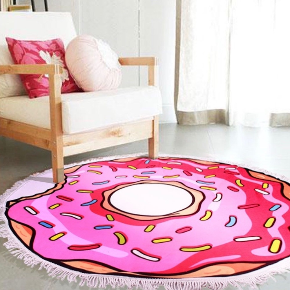 🍩 Donut Round Beach Towel - Picture 2 of 4