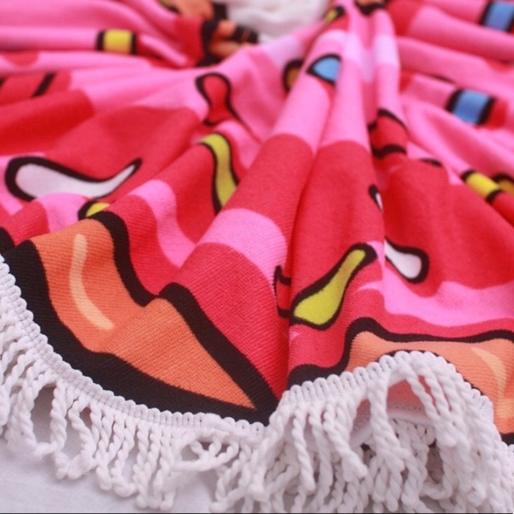 🍩 Donut Round Beach Towel - Picture 3 of 4