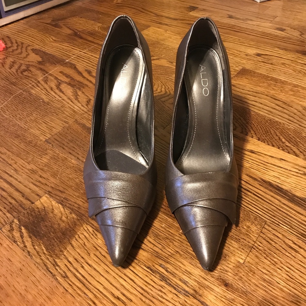 Gunmetal Gray Aldo heels