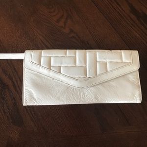 Hobo White Patent Leather Wristlet