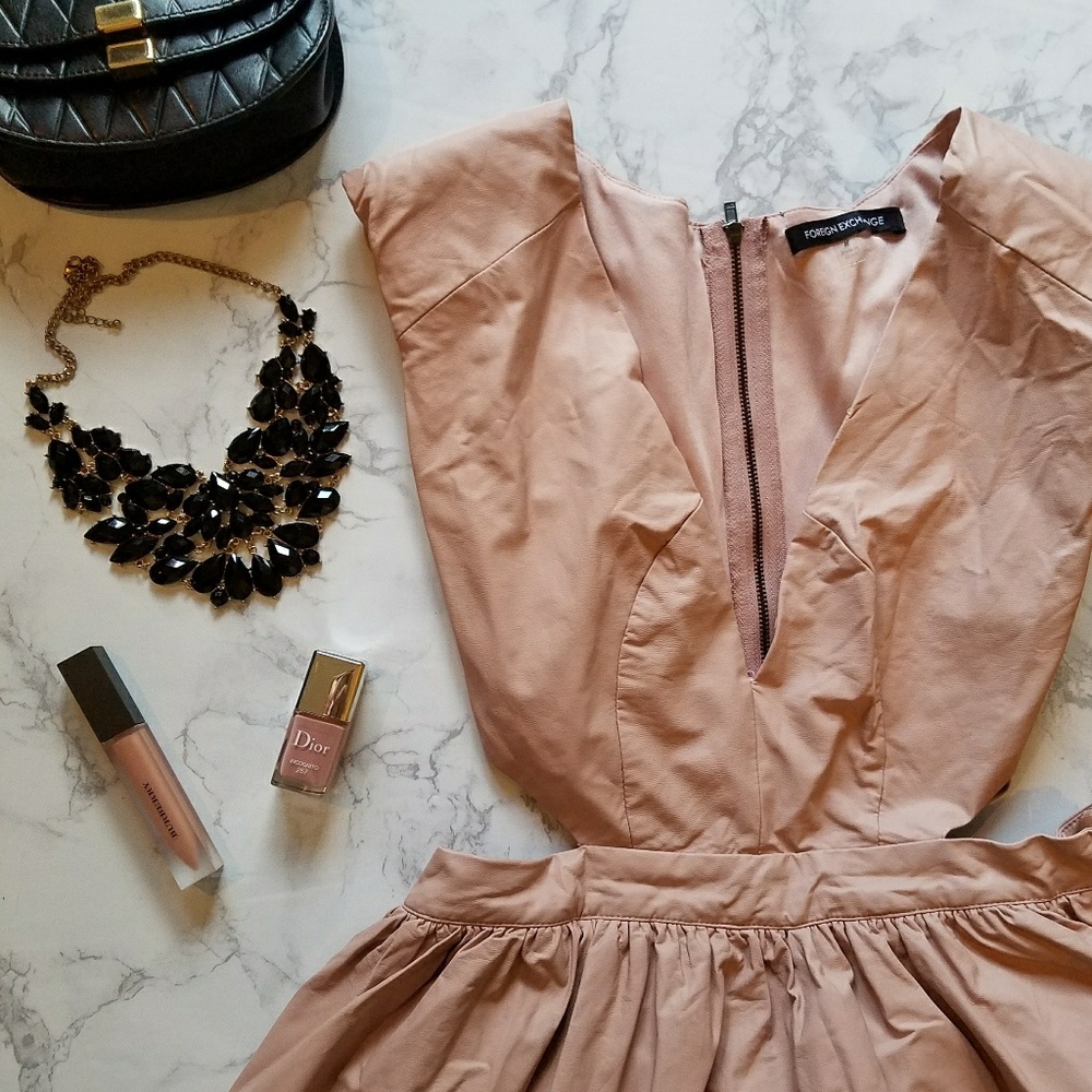 Foreign Exchange Faux Leather Dress