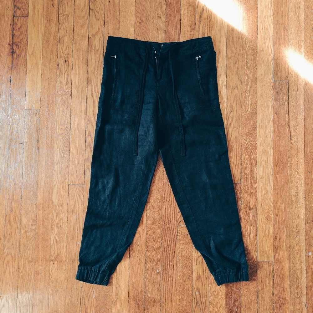 Black Lou & Grey Linen Joggers