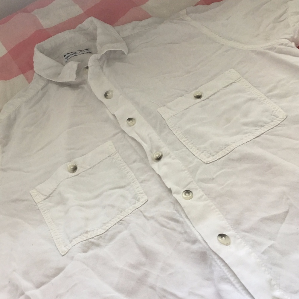 American Apparel Rayon Short Sleeve Button Up
