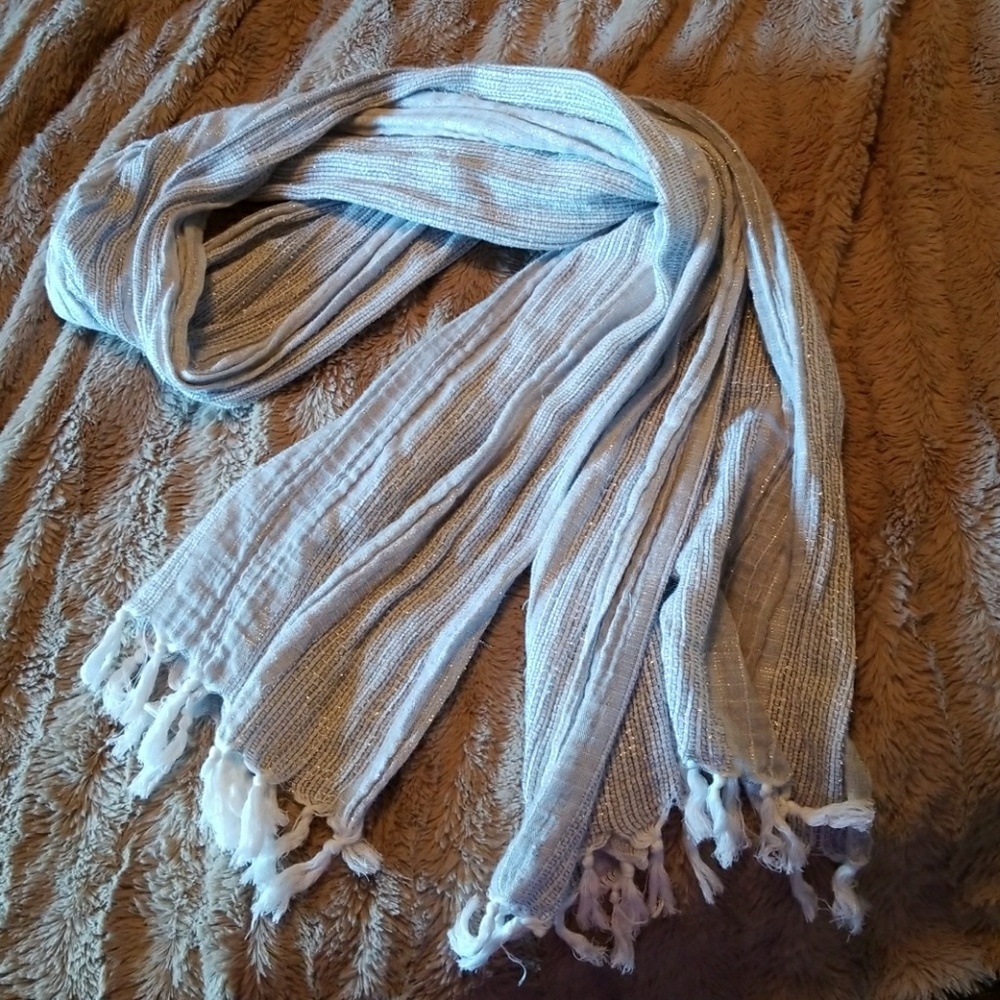 Sparkly Silver Scarf