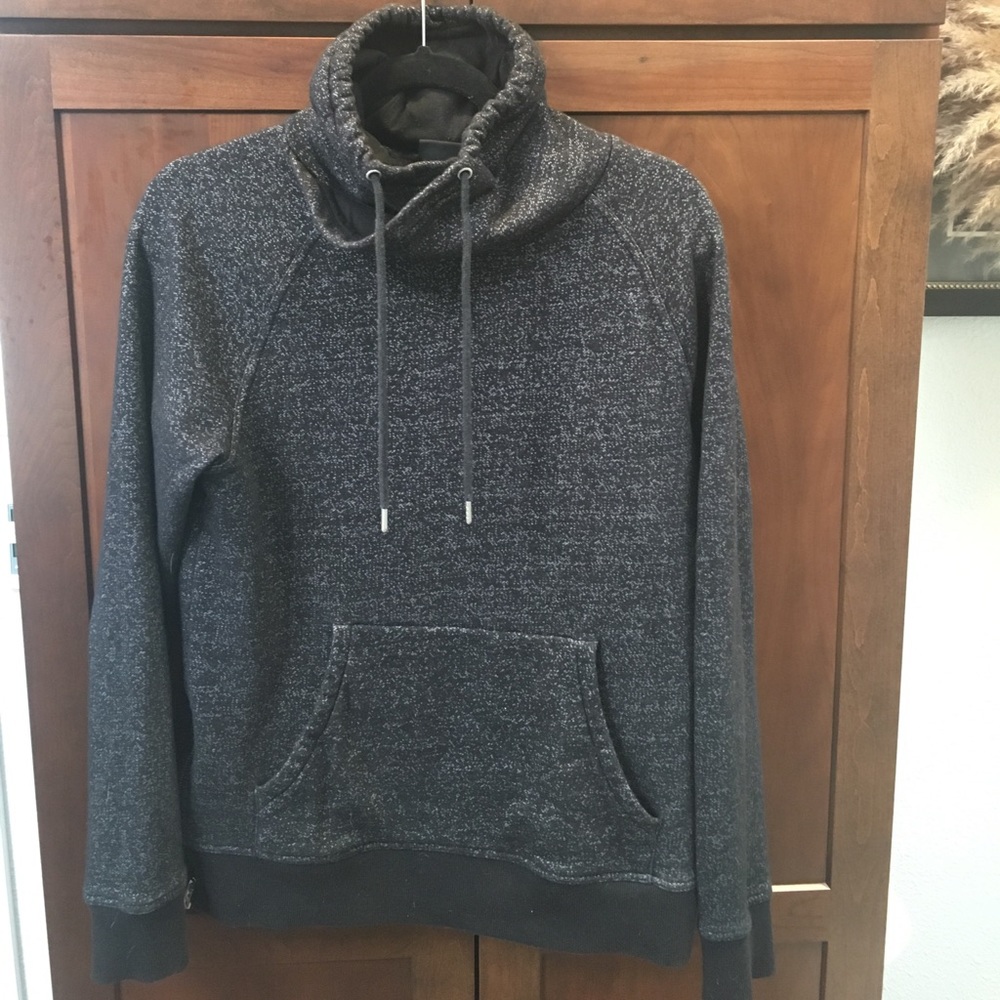 H&M Men's heather black high neck sweatshirt