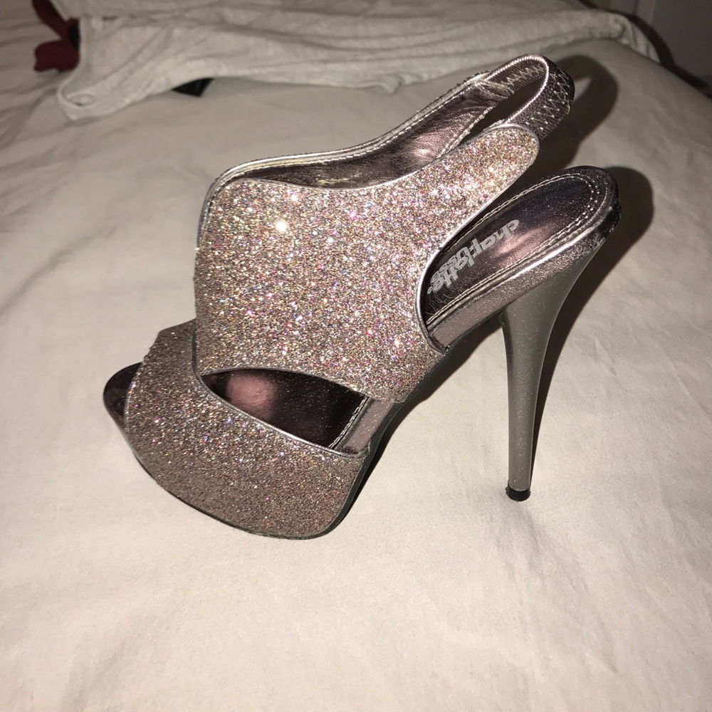 Multi color sparkle heels