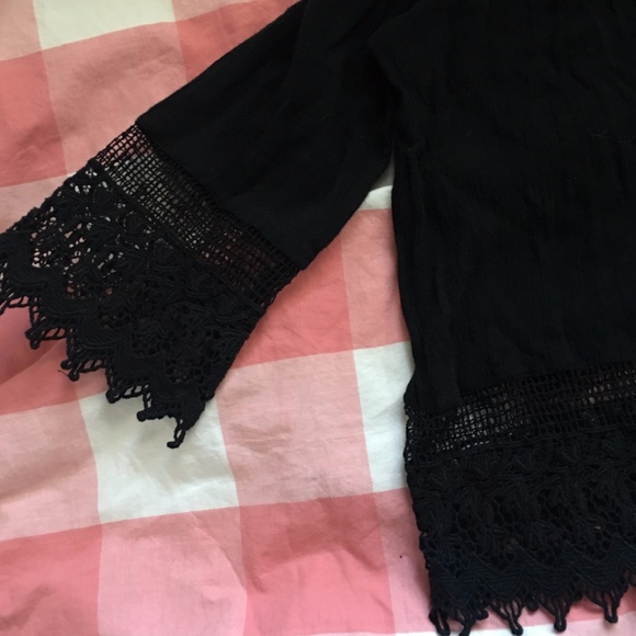 American Eagle Button Front Peasant Top - Picture 3 of 4