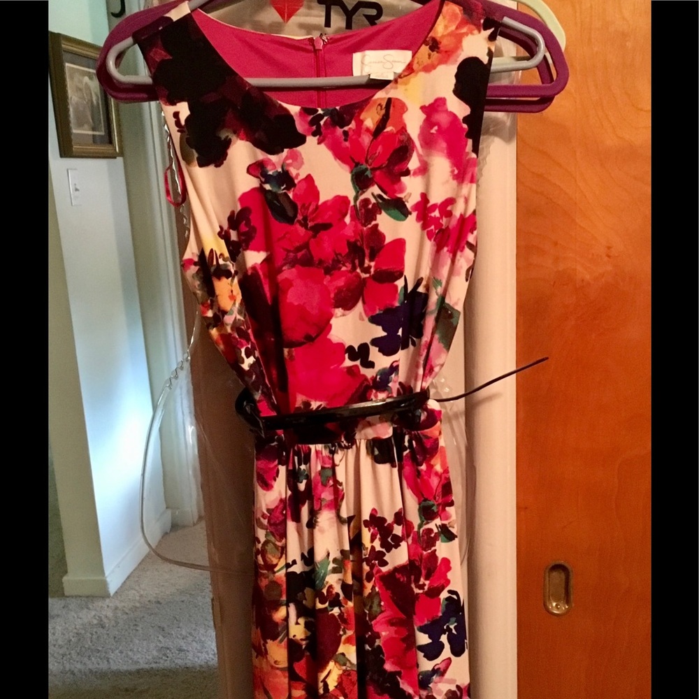 A-line flower pattern Jessica Simpson dress Size 8