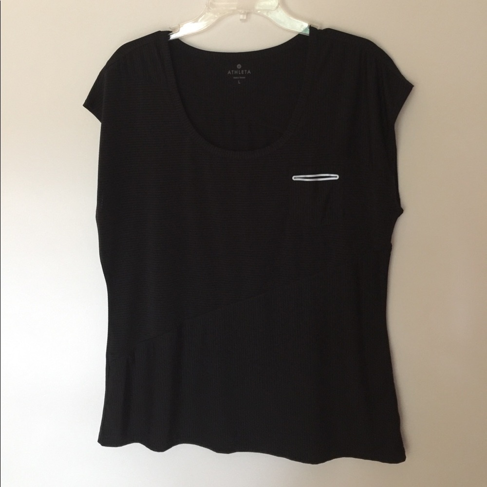 Athleta, Large Black, Stretchy T-shirt