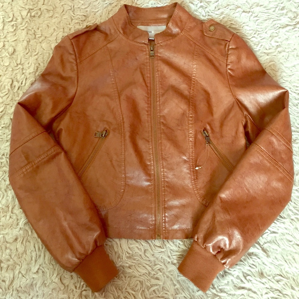FAUX LEATHER JACKET