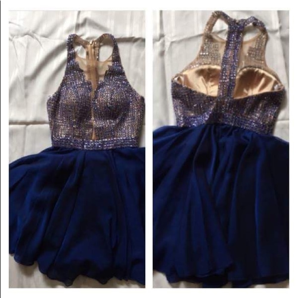 Blue Sherri hill cocktail dress