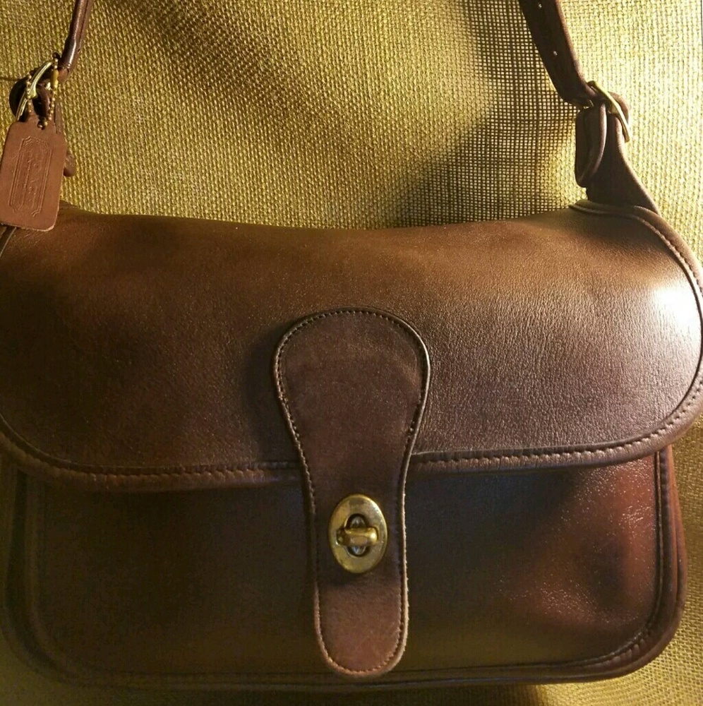VTG Coach Large Mahogony Leather Rambler Bag
