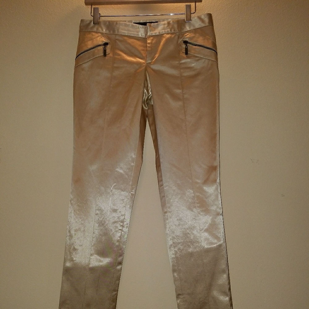 Just Cavalli gold silk pants , 42EU