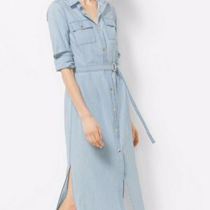 Michael Kors denim-like maxi dress size small