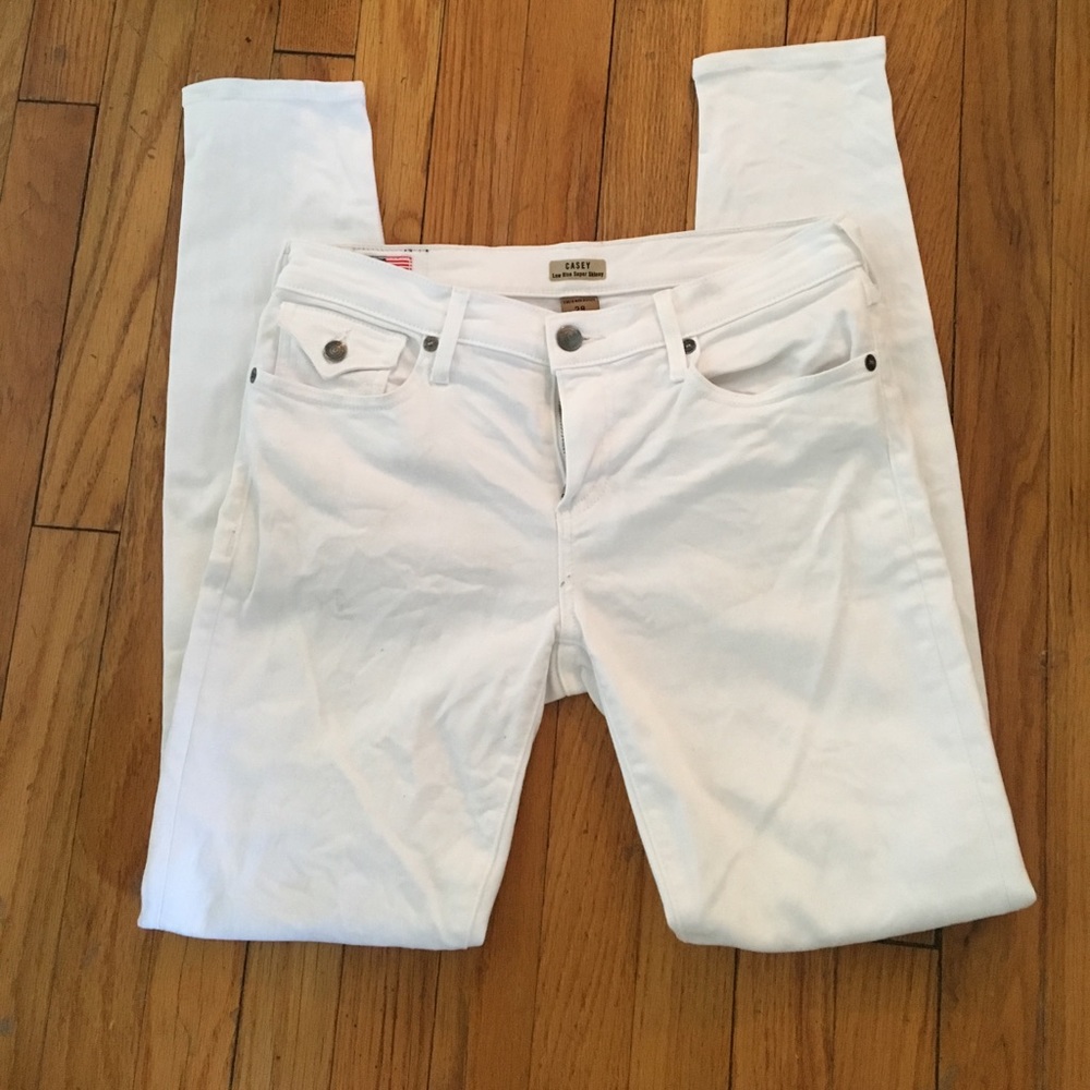 True Religion white skinny jeans
