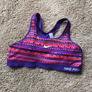 Nike pro multicolor sports bra