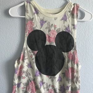 DISNEY BRAND FLORAL MUSCLE TEE