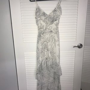 High low floral print dress