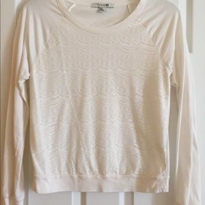 Forever 21 Lace Overlay Sweatshirt