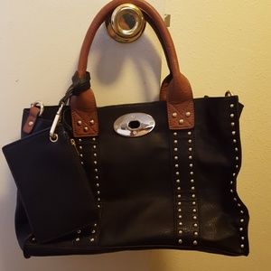 Black Leather Purse