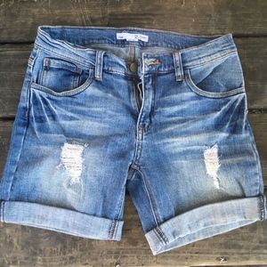 Forever 21 Distressed Jean Denim Shorts Sz 25