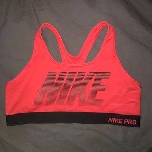 Black and red Nike Dri-Fit sports bra