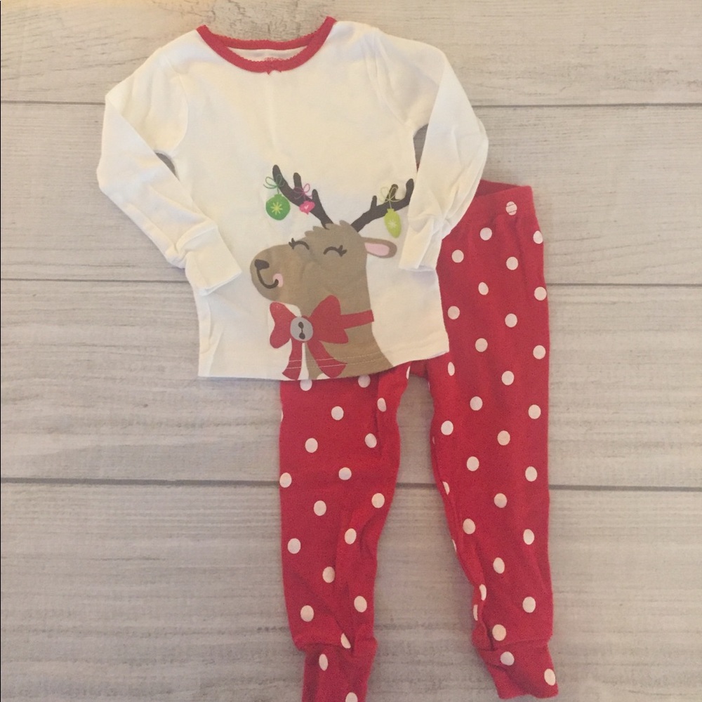 Girls 18m Carter's Reindeer Pajamas