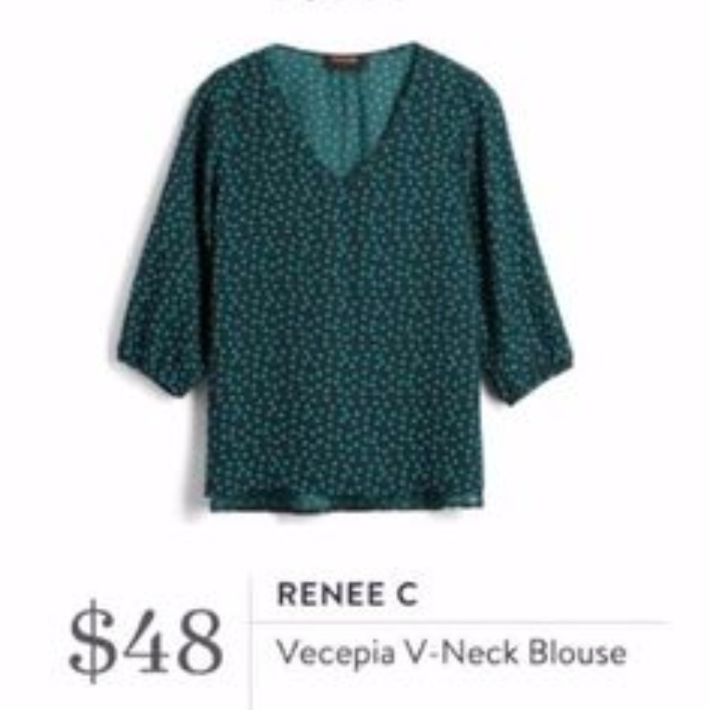Renee C Vecepia V-Neck Blouse