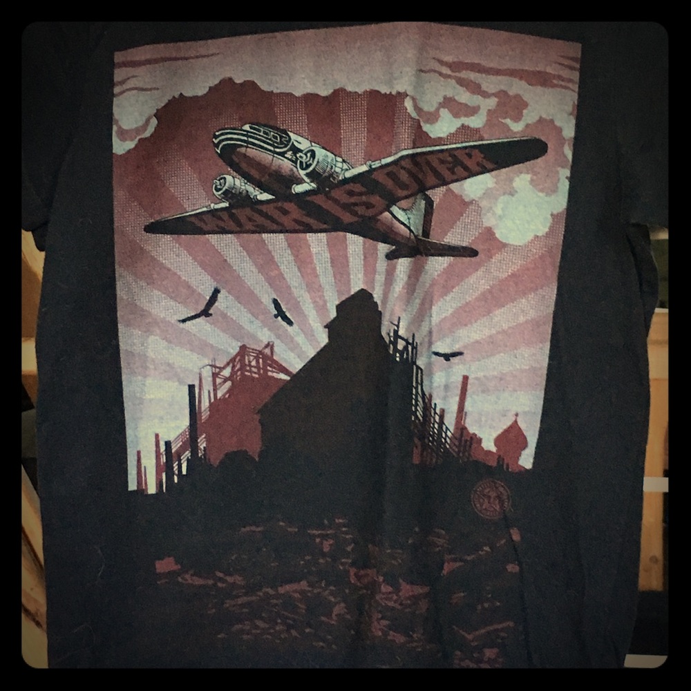 Obey War Is Over Crew Neck T- Shirt