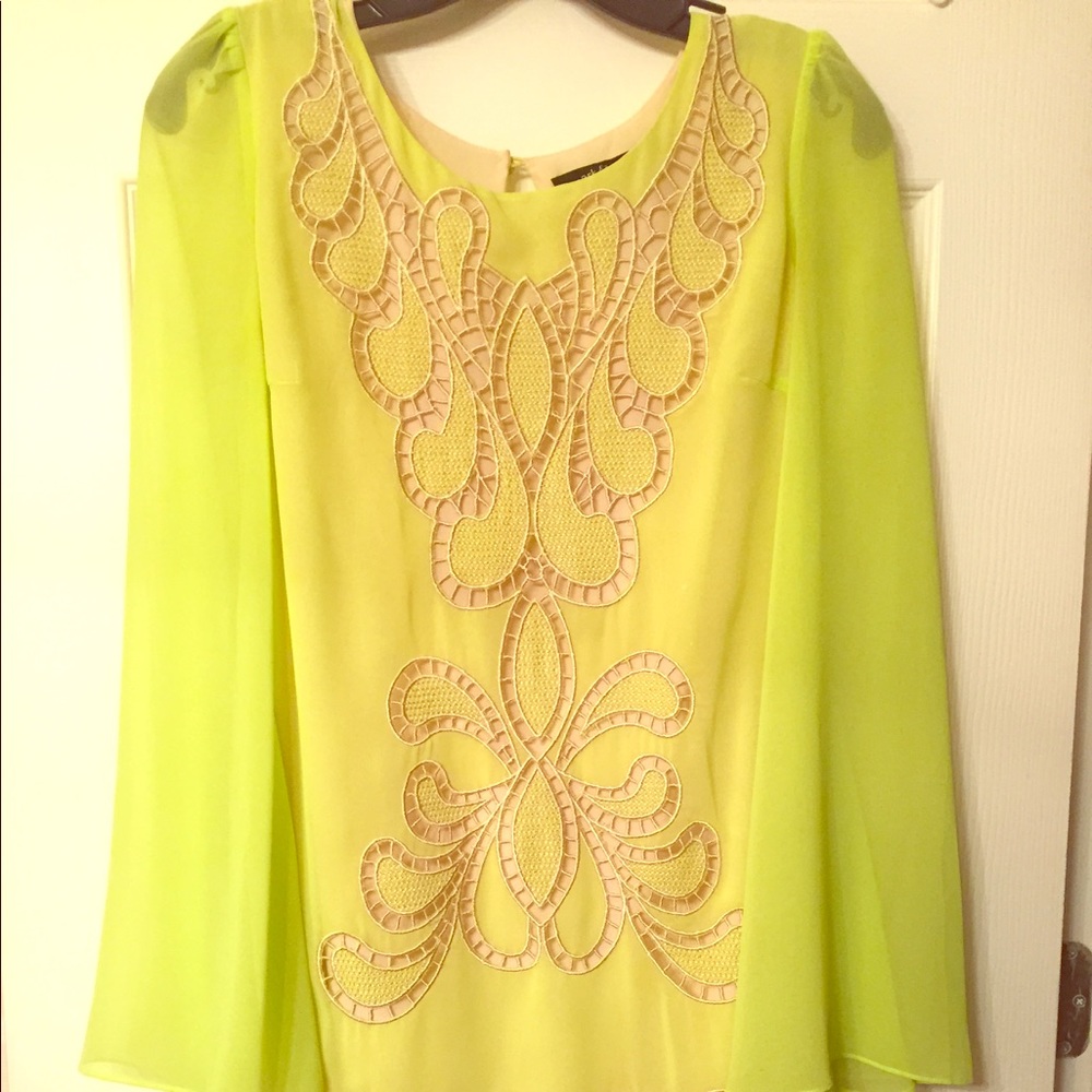 Ark & Co Embroidered Bell Sleeve Dress
