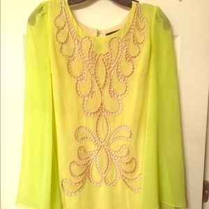 Ark & Co Embroidered Bell Sleeve Dress