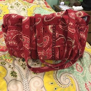 Vera Bradley red bandana print diaper bag